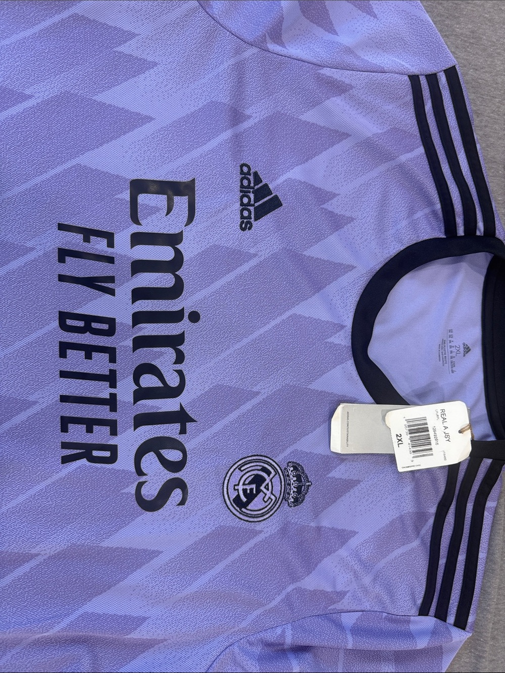 adidas Real Madrid Lavender and Black Training Jersey - Picture 2 of 4